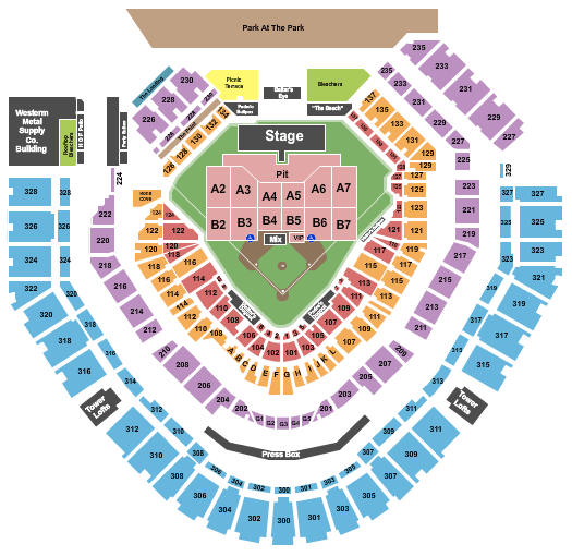 Petco Park Detailed Seating Chart